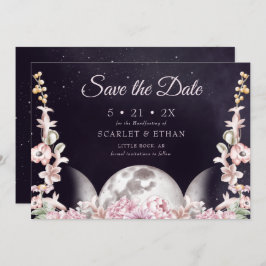 Triple Moon Pink & Paarse Floral Handfasting Save The Date