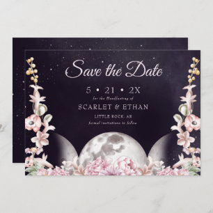 Triple Moon Pink & Paarse Floral Handfasting Save The Date