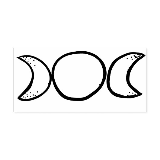 Triple Moon Rubberstempel (Afrduk)