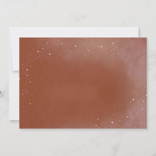 Triple Moon & Stars Boho Terracotta Handfasting Save The Date (Achterkant)