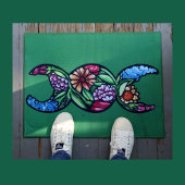 Triple Moon Symbol Bloom Deurmat