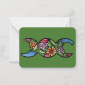 Triple Moon Symbol Bloom Notitiekaartje (Voorkant)