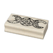 Triple Moon Symbol Bloom Rubberstempel (Stempel)