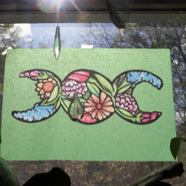 Triple Moon Symbol Bloom Tissuepapier