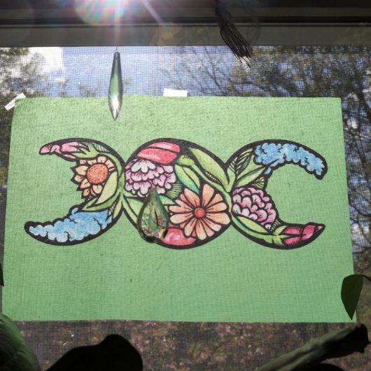 Triple Moon Symbol Bloom Tissuepapier