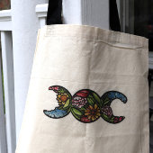 Triple Moon Symbol Bloom Tote Bag