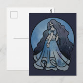 Triple Moon Symbol Wicca Goddess Briefkaart (Voorkant / Achterkant)