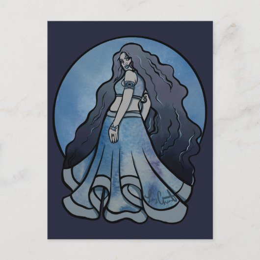 Triple Moon Symbol Wicca Goddess Briefkaart (Voorkant)