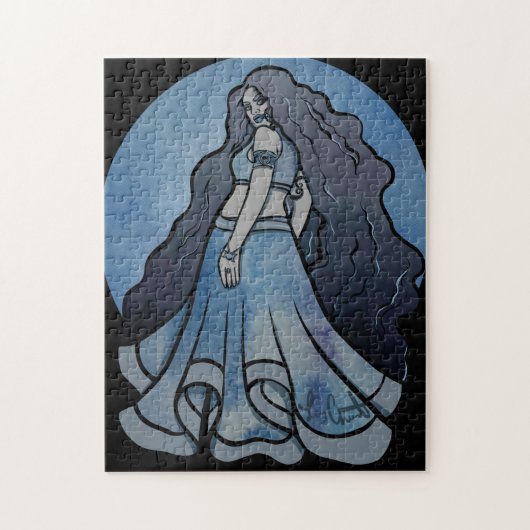Triple Moon Symbol Wicca Goddess Legpuzzel (Verticaal)