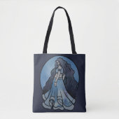 Triple Moon Symbol Wicca Goddess Tote Bag (Voorkant)