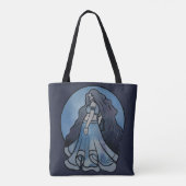 Triple Moon Symbol Wicca Goddess Tote Bag (Achterkant)