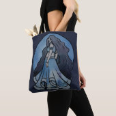 Triple Moon Symbol Wicca Goddess Tote Bag (Dichtbij)