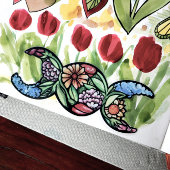 Triple Moon symbool groene heks Sticker