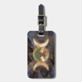 Triple Moon tree of life Bagagelabel (Voorkant verticaal)