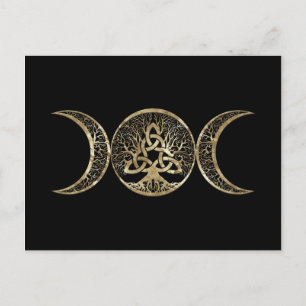Triple Moon Tree of Life Triquetra Briefkaart