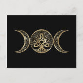 Triple Moon Tree of Life Triquetra Briefkaart (Voorkant)