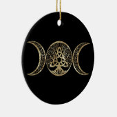 Triple Moon Tree of Life Triquetra Keramisch Ornament (Rechts)