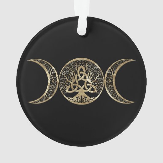 Triple Moon Tree of Life Triquetra Ornament (achterkant)