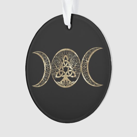 Triple Moon Tree of Life Triquetra Ornament (voorkant)