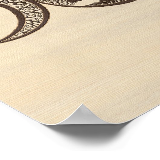 Triple Moon Tree of Life Triquetra Poster (Hoek)