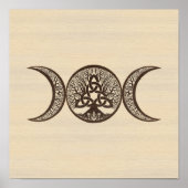 Triple Moon Tree of Life Triquetra Poster (Voorkant)