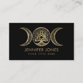 Triple Moon Tree of Life Triquetra Visitekaartje (Voorkant)