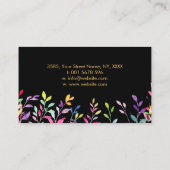 Triple Moon - Triple Goddess Floral Ornament Visitekaartje (Achterkant)