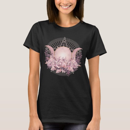 Triple Moon - Triple Goddess - Gentle Floral T-shirt (Voorkant)