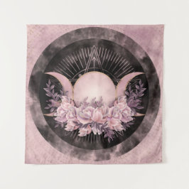 Triple Moon - Triple Goddess - Gentle Floral Wandkleed