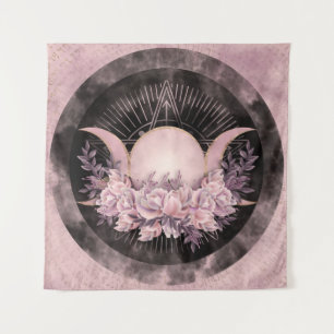 Triple Moon - Triple Goddess - Gentle Floral Wandkleed