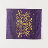 Triple Moon - Triple Goddess Gold en Paars Wandkleed (Voorkant (horizontaal))