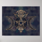 Triple Moon - Triple Goddess Gold en Purples Poster (Voorkant)