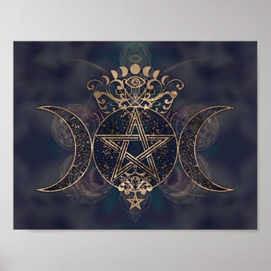 Triple Moon - Triple Goddess Gold en Purples Poster (Voorkant)