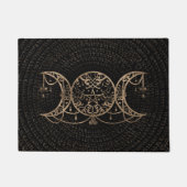 Triple Moon - Triple Goddess Gold en zwart Deurmat (Voorkant)