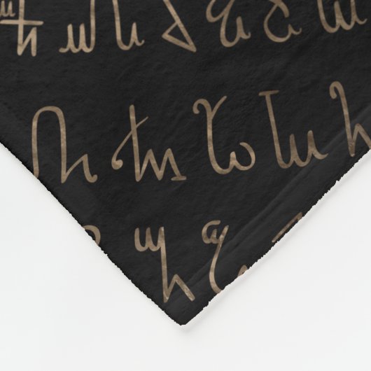 Triple Moon - Triple Goddess Gold en zwart Fleece Deken (Hoek)