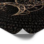 Triple Moon - Triple Goddess Gold en zwart Poster (Hoek)