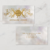 Triple Moon - Triple Goddess Golden Ornament Busi Visitekaartje (Voorkant / Achterkant)