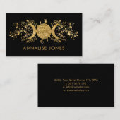 Triple Moon - Triple Goddess Golden Ornament Visitekaartje (Voorkant / Achterkant)