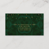 Triple Moon - Triple Goddess Malachite en Gold Visitekaartje (Achterkant)