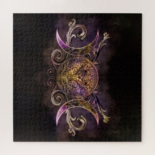 Triple Moon - Triple Goddess - Midnight shimmer Legpuzzel (Horizontaal)