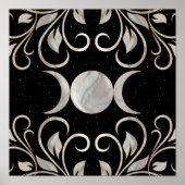 Triple Moon - Triple Goddess - Moeder van Pearl Poster (Voorkant)