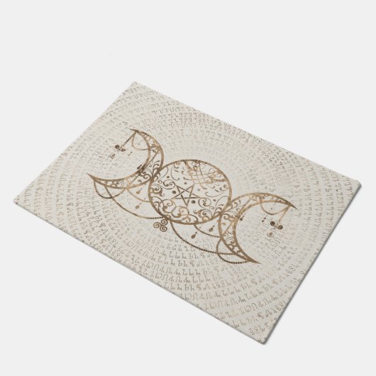 Triple Moon - Triple Goddess Pastel Gold Deurmat (Schuin)