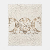 Triple Moon - Triple Goddess Pastel Gold Fleece Deken (Voorkant)
