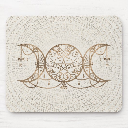 Triple Moon - Triple Goddess Pastel Gold Muismat (Voorkant)