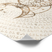 Triple Moon - Triple Goddess Pastel Gold Poster (Hoek)