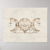 Triple Moon - Triple Goddess Pastel Gold Poster (Voorkant)