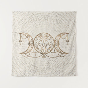 Triple Moon - Triple Goddess Pastel Gold Wandkleed