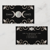 Triple Moon - Triple Goddess Pearl Ornament Visitekaartje (Voorkant / Achterkant)