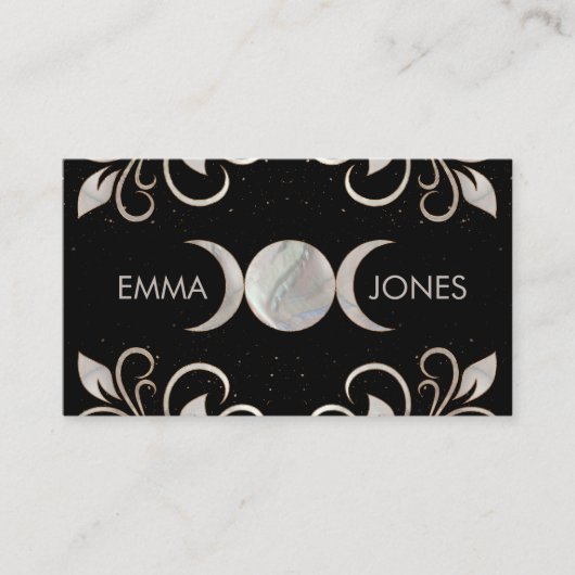 Triple Moon - Triple Goddess Pearl Ornament Visitekaartje (Voorkant)