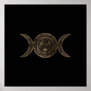 Triple moon - Triple Goddess - Triskelion Poster
